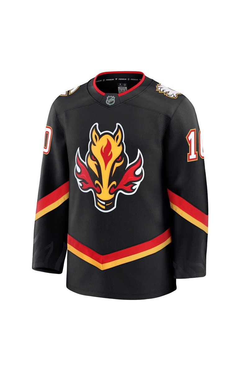 FANATICS Men's Fanatics Jonathan Huberdeau Black Calgary Flames Alternate Premium Jersey, Alternate, color,