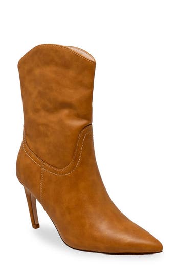 Chase & Chloe Chase And Chloe Slouch Bootie In Brown