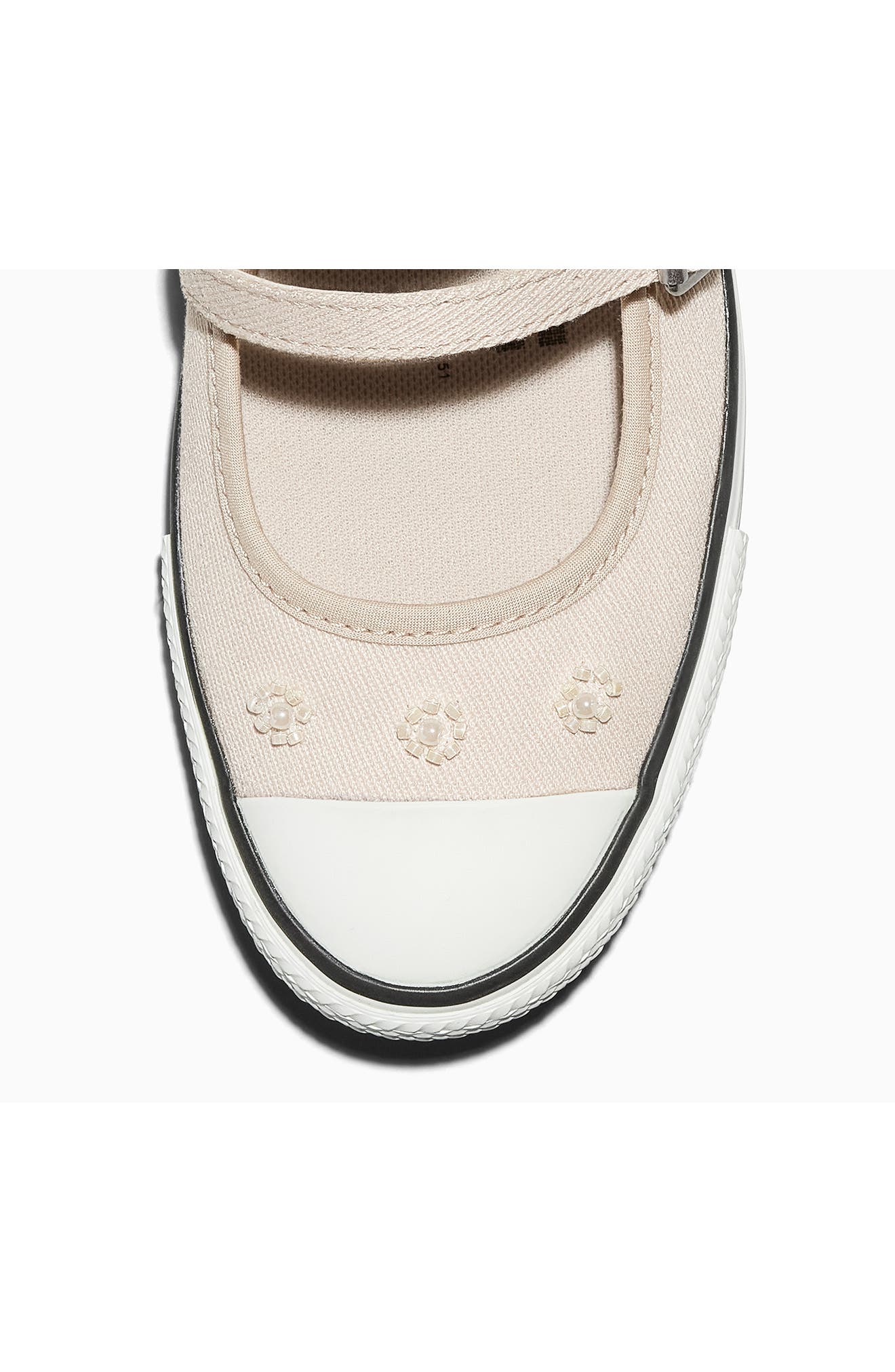 Converse Chuck Taylor<sup>®</sup> All Star<sup>®</sup> Dainty Mary Jane Sneaker, Alternate, color, Classic Ecru/ Egret/ Black
