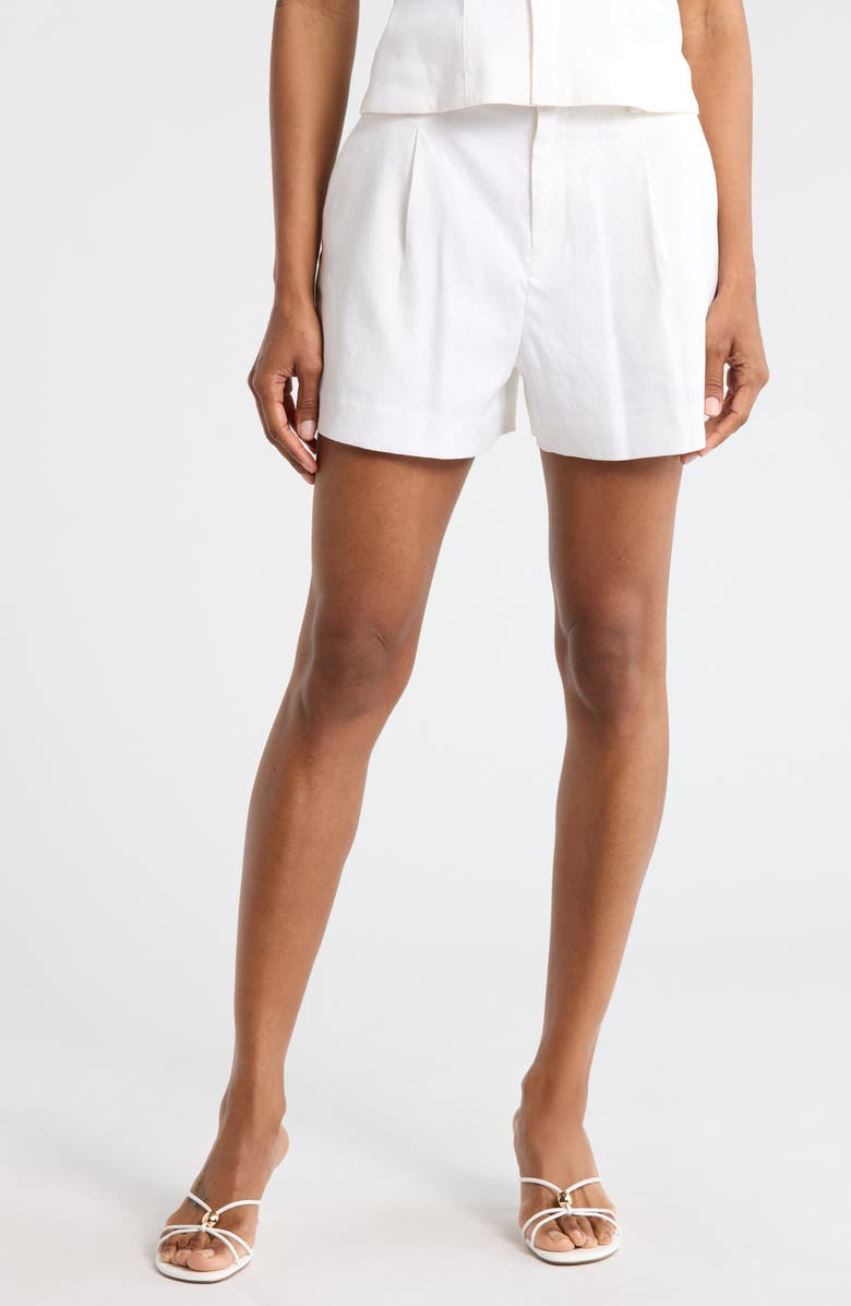 A.L.C. Charles Linen Blend Shorts, Main, color, Ecru