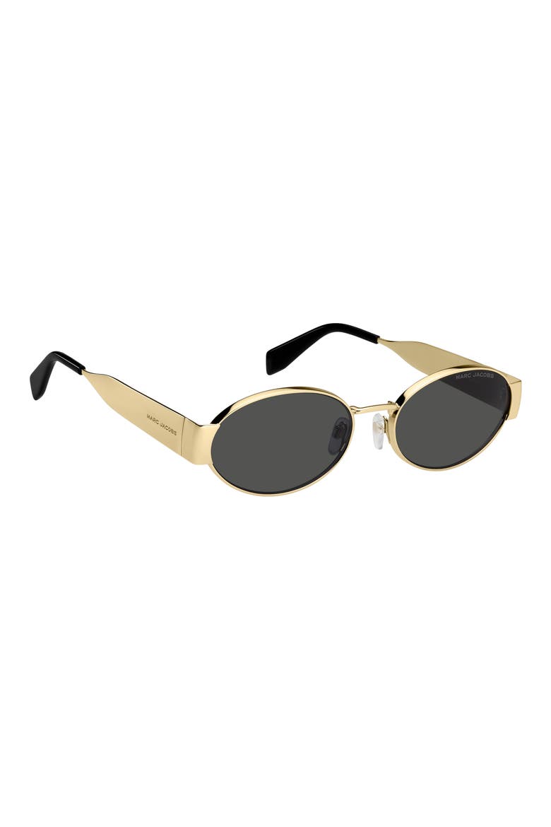 58mm Oval Sunglasses, Alternate, color, GOLD BLACK
