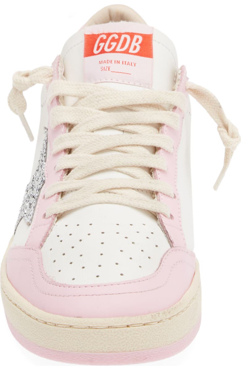 Golden Goose Ball Star Low Top Sneaker, Alternate, color, White/ Pink/ Silver