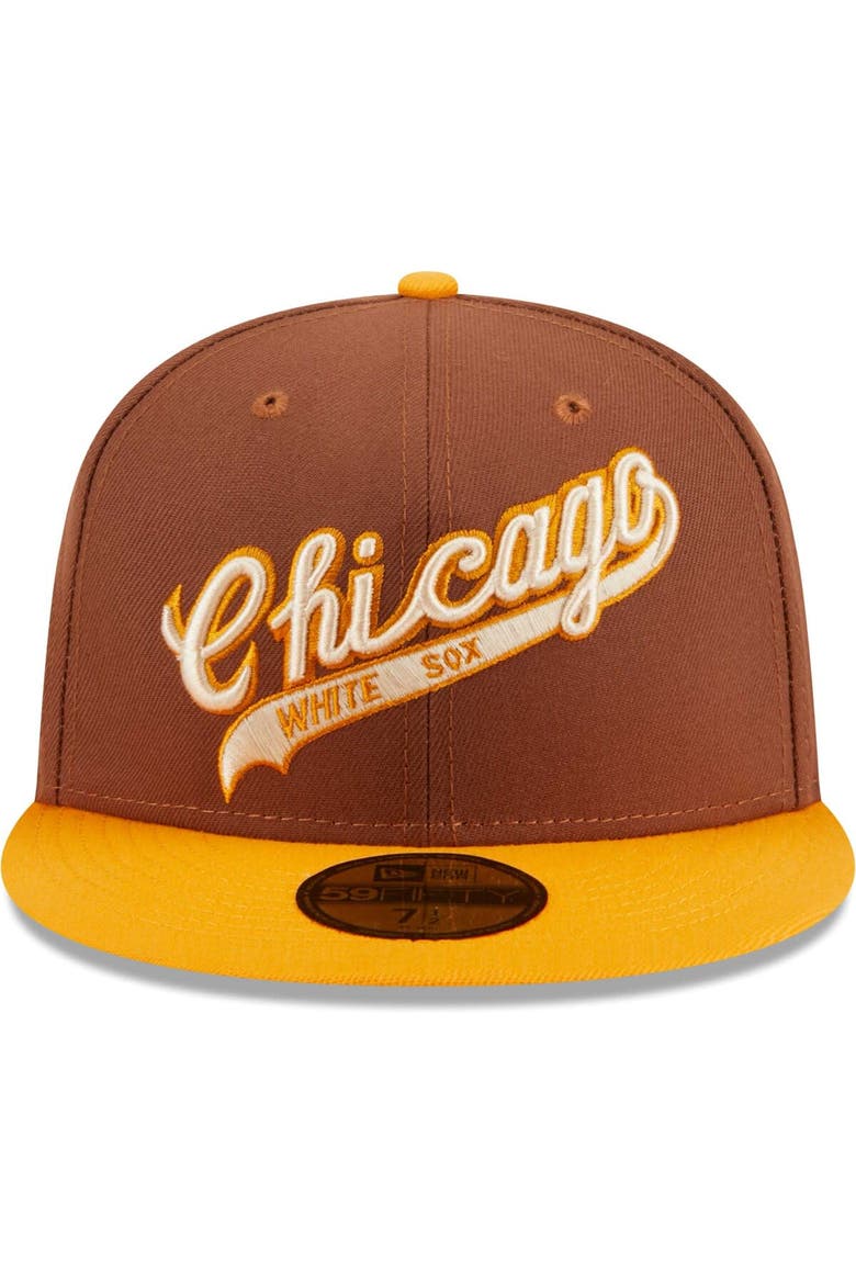 Men's New Era Brown Chicago White Sox Tiramisu  59FIFTY Fitted Hat, Alternate, color, Brown