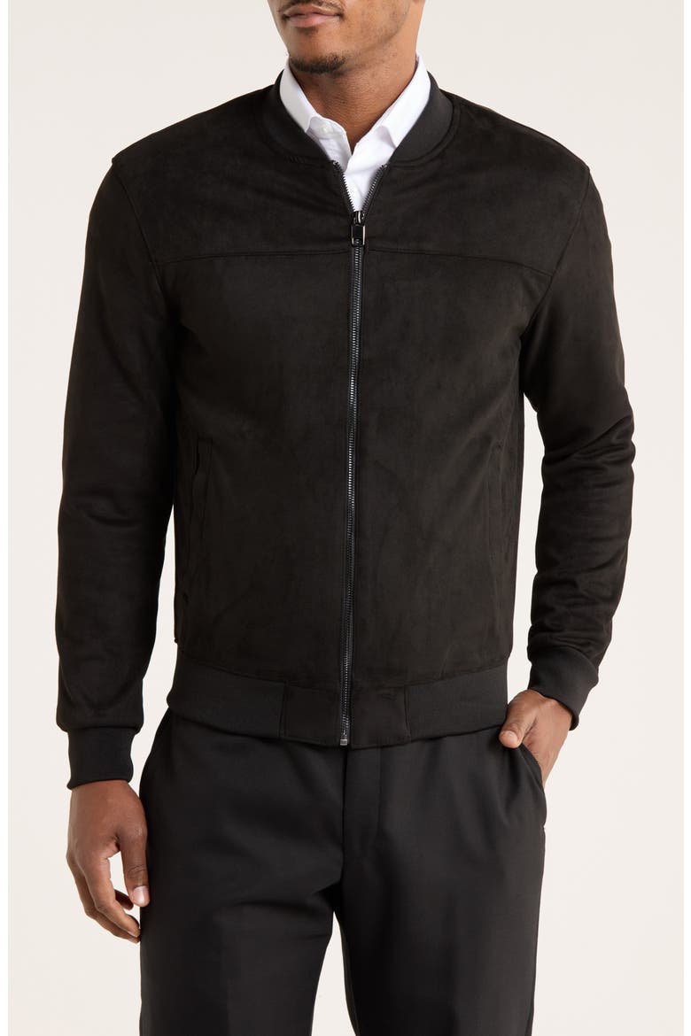 Bomber Jacket, Main, color, NAVY BRWN