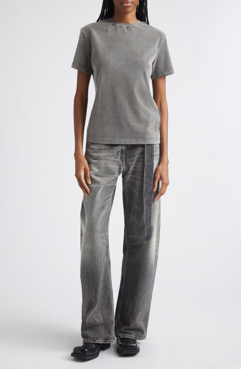 Acne Studios Gender Inclusive Cotton Crewneck T-Shirt, Main, color, Faded Black