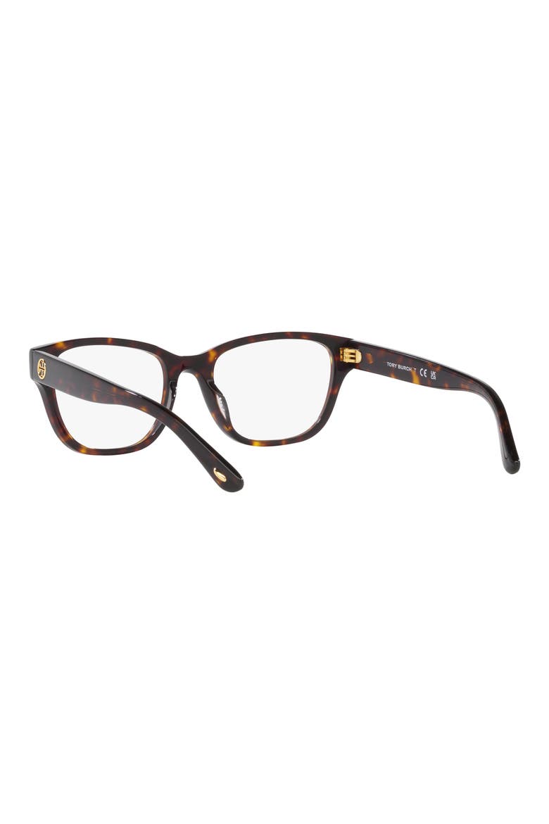 52mm Rectangular Optical Glasses, Alternate, color, DARK TORT