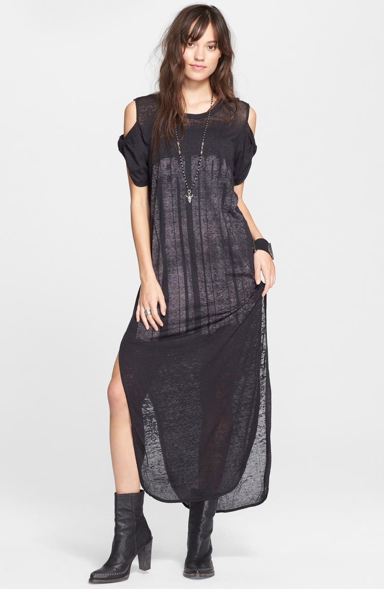 Free People 'Kick Around' Cold Shoulder Maxi Dress, Main, color, 