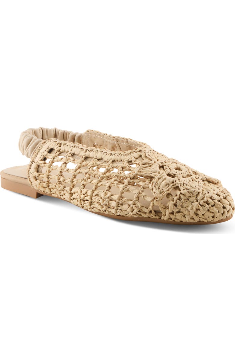AZURA BY SPRING STEP Nantucket Raffia Skimmer, Main, color, Beige