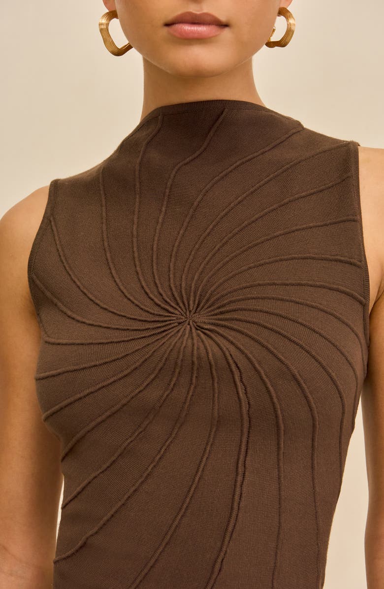 Cult Gaia Micah Seamed Sleeveless Top, Alternate, color, Luwak