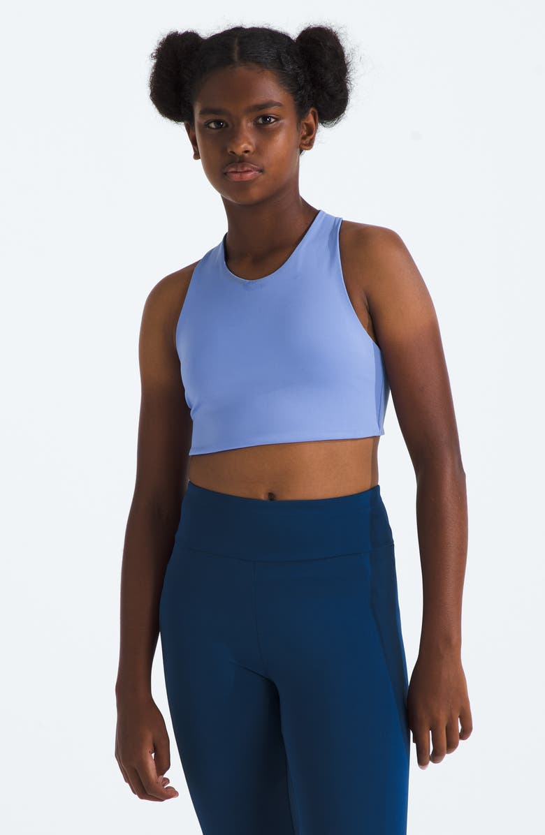 The North Face Kids' Never Stop Reversible Tanklette, Alternate, color, Estate Blue/ Virtual Blue