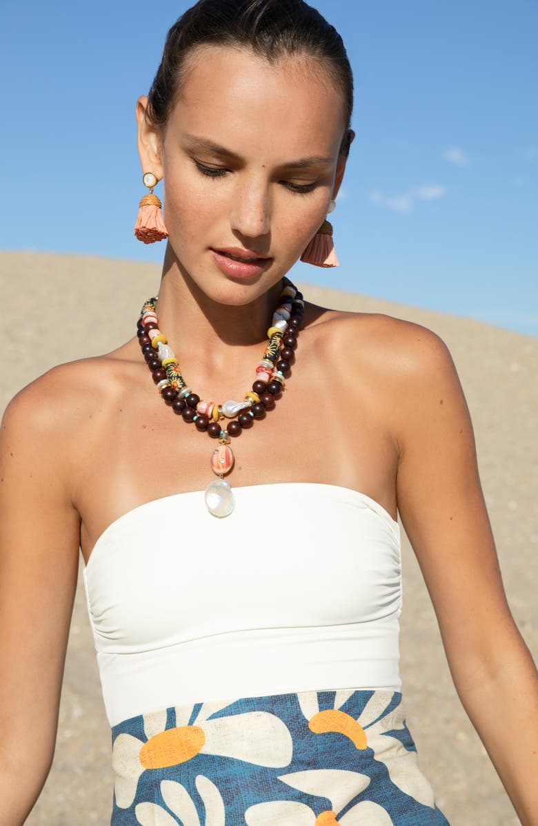 Lizzie Fortunato Raffia Drop Earrings, Alternate, color,