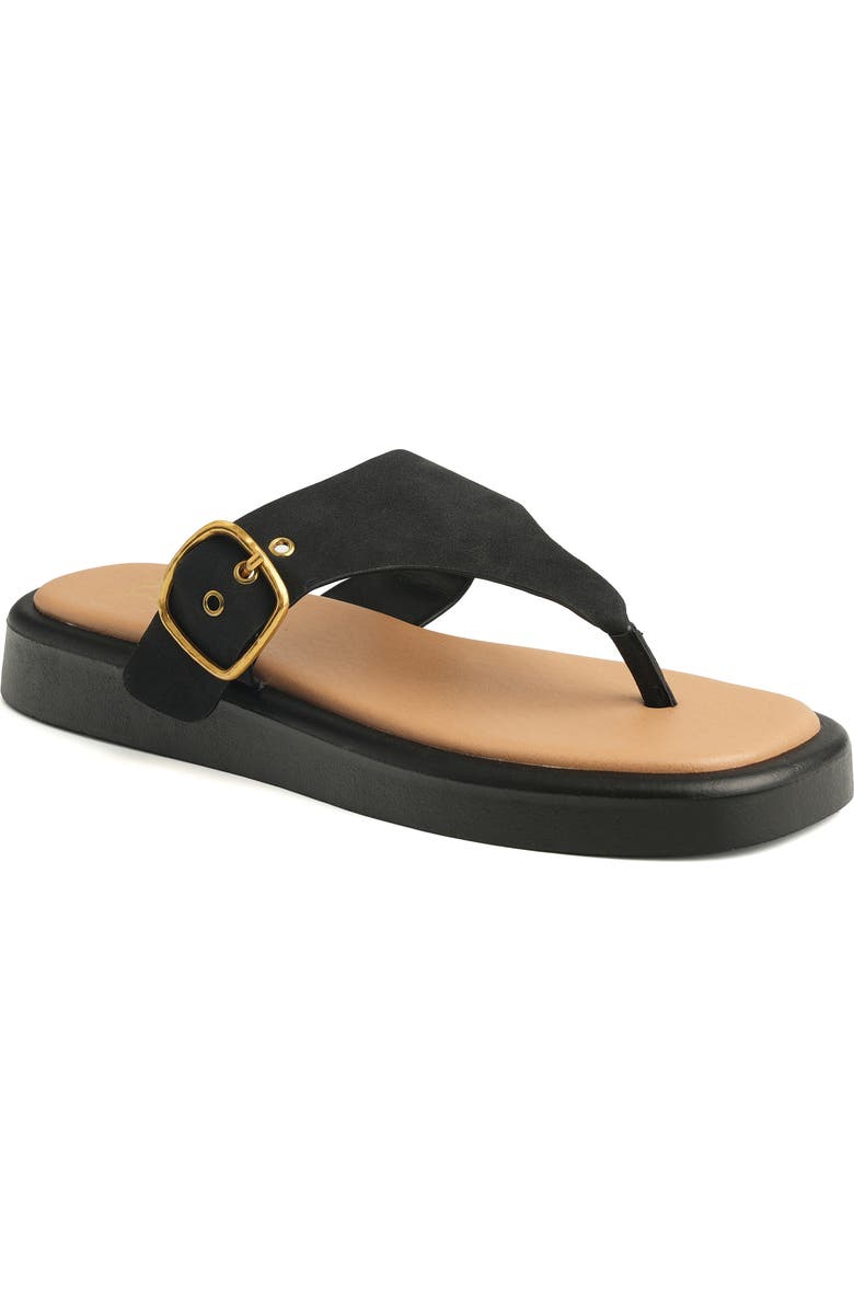 NEW YORK AND COMPANY Jett Platform Wedge Flip Flop, Main, color, Black