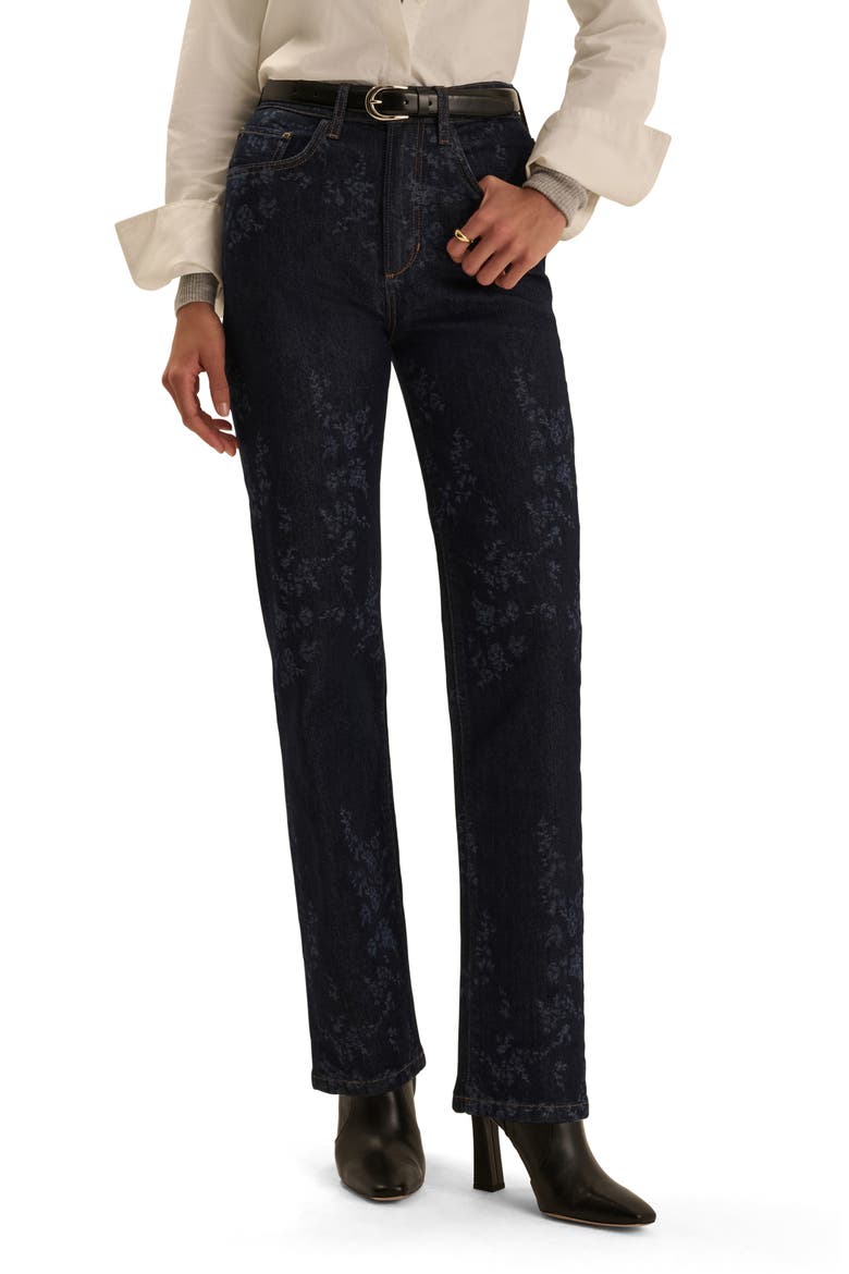 The Valentina High Waist Straight Leg Jeans, Main, color, MAGNOLIA