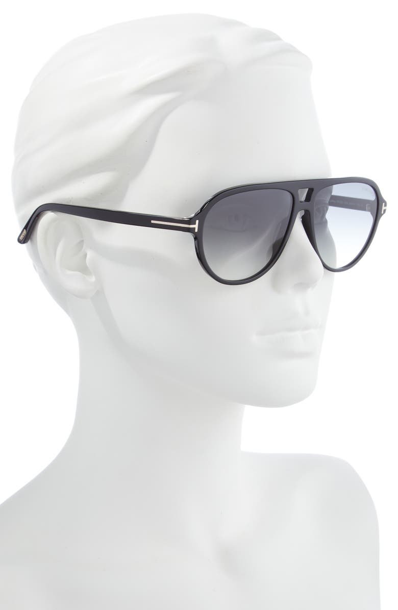 Jeffrey 59mm Gradient Pilot Sunglasses
