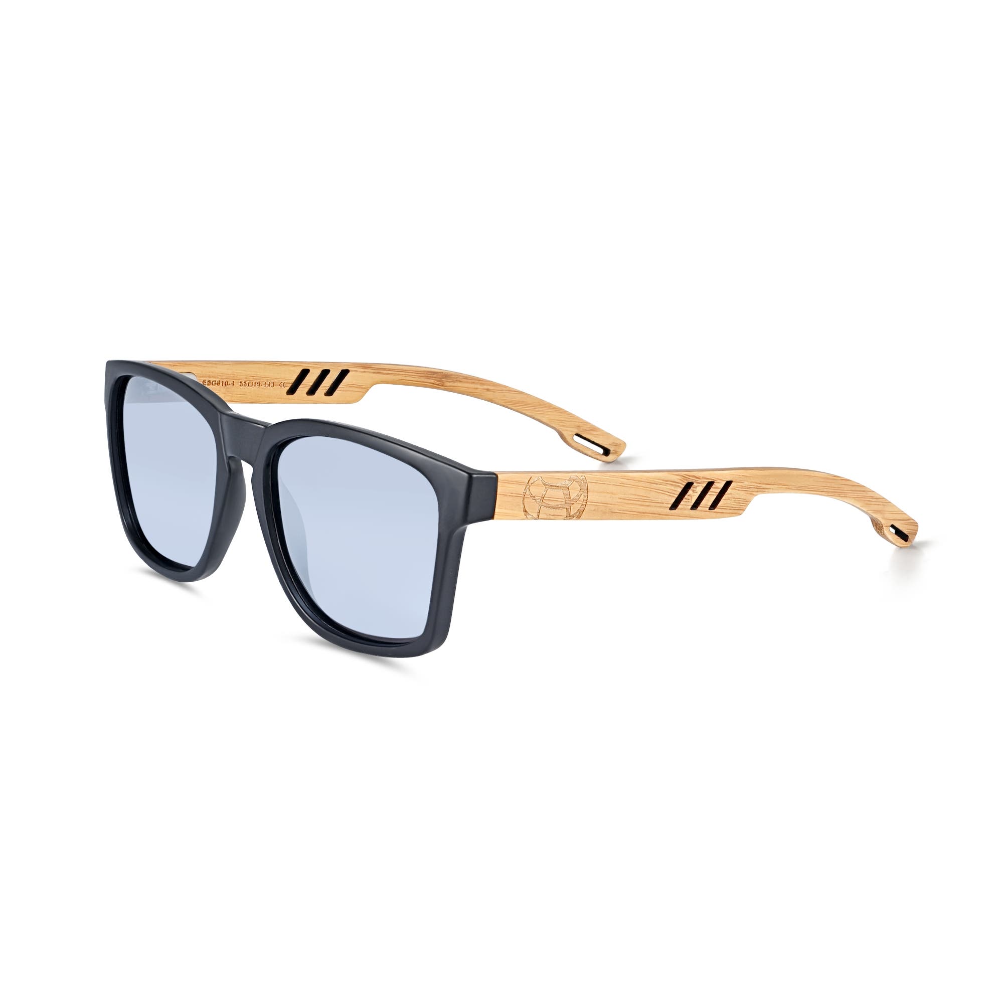 EARTH WOOD Haven Polarized Sunglasses in Bamboo/silver 