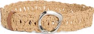 Vince Camuto Wide Woven Straw Belt