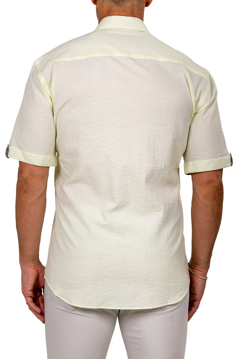 Galileo Marthy Short Sleeve Button-Up Shirt, Alternate, color, YELLOW