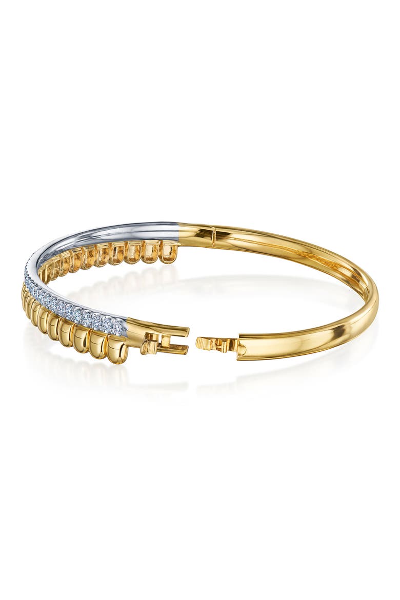 Sirena Diamond Bangle, Alternate, color, TWO TONE WHITE/YELLOW GOLD