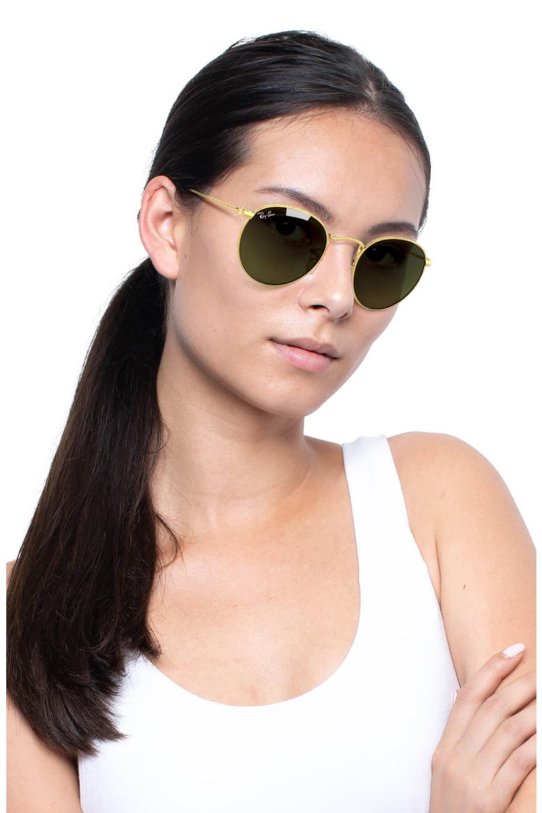 Icons 53mm Retro Sunglasses, Alternate, color, GOLD/ GREEN