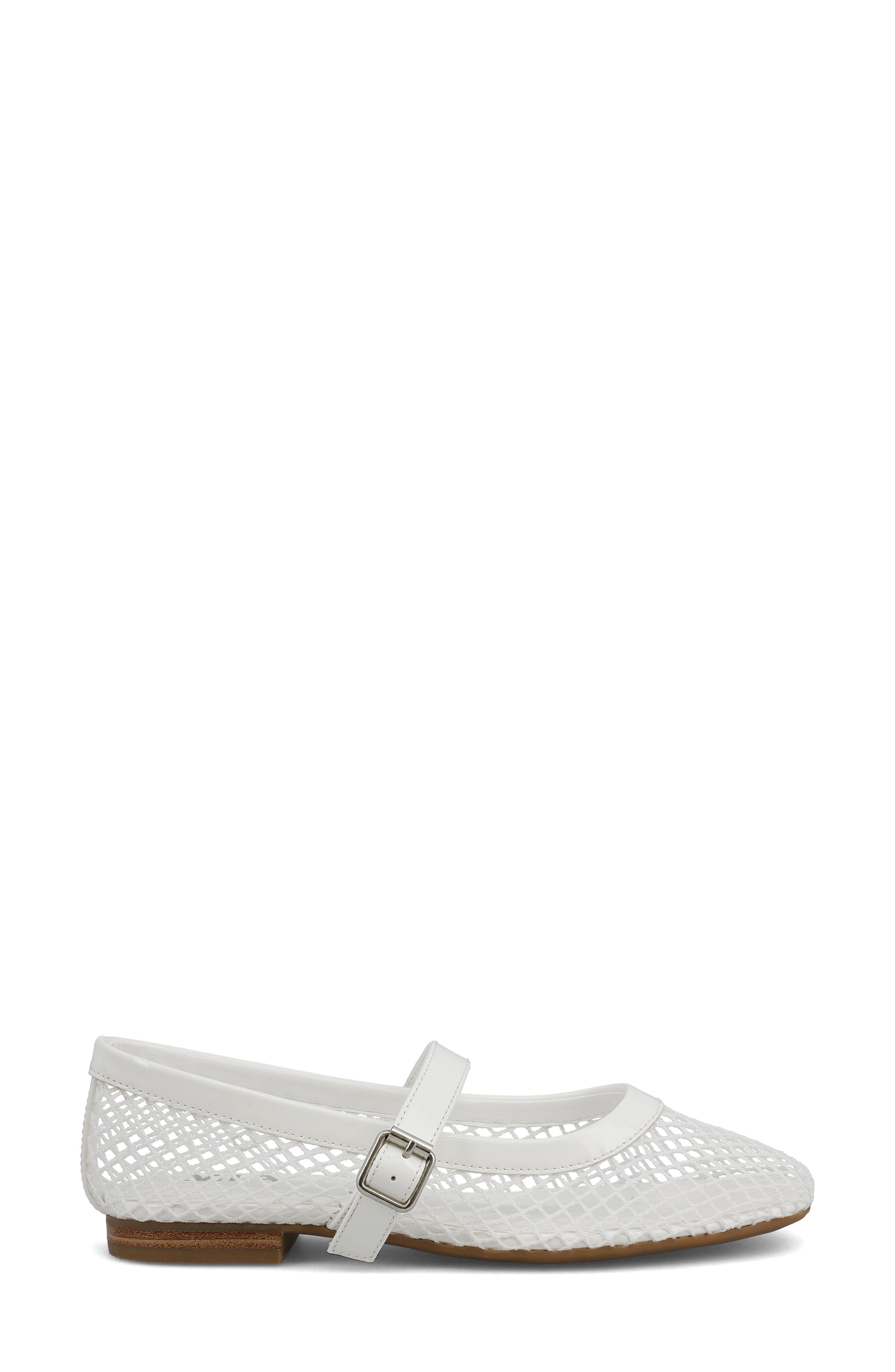 MIA Rayza Woven Mary Jane Flat, Alternate, color, White