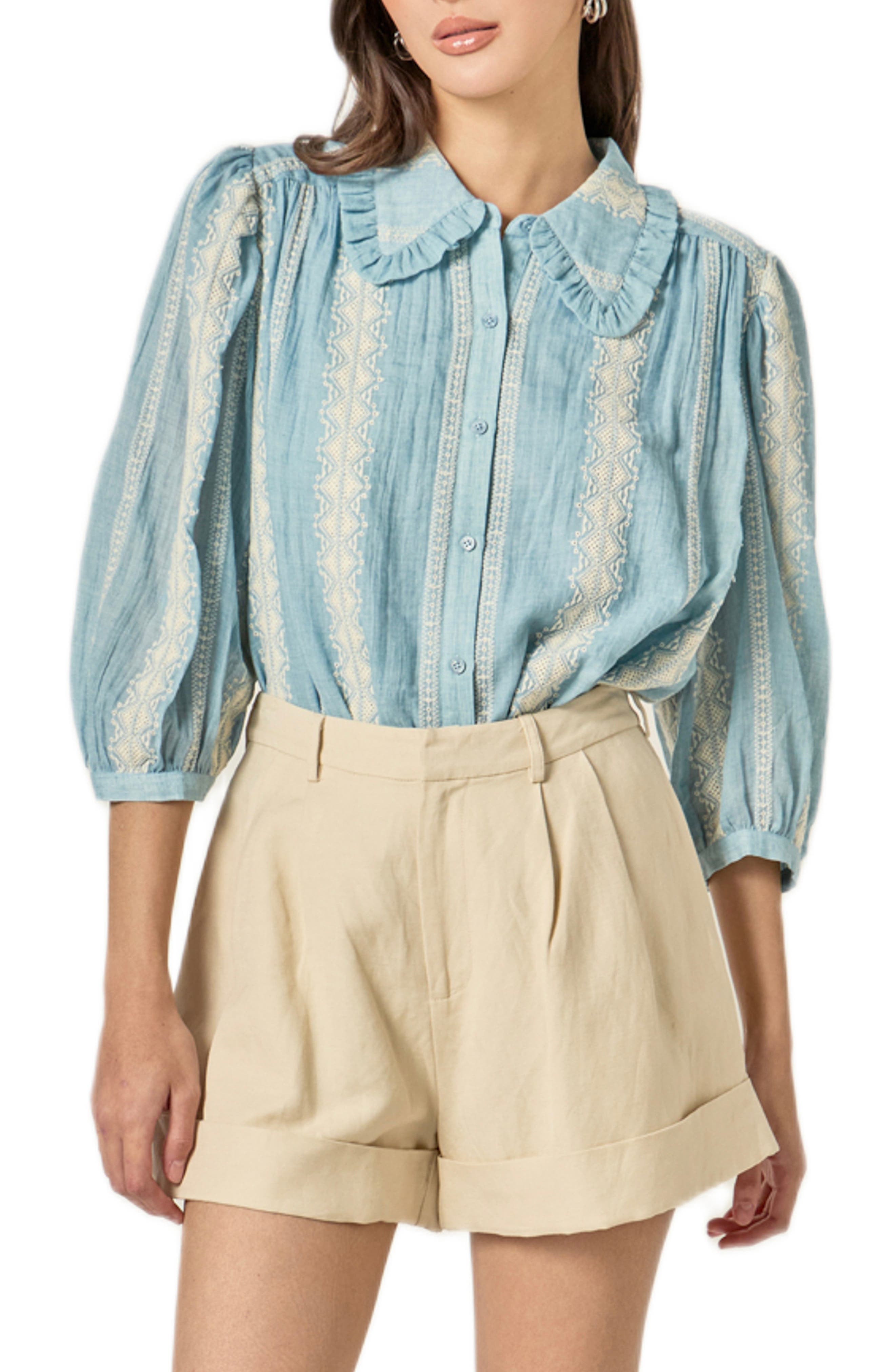 selected POWDER BLUE/ NATURAL