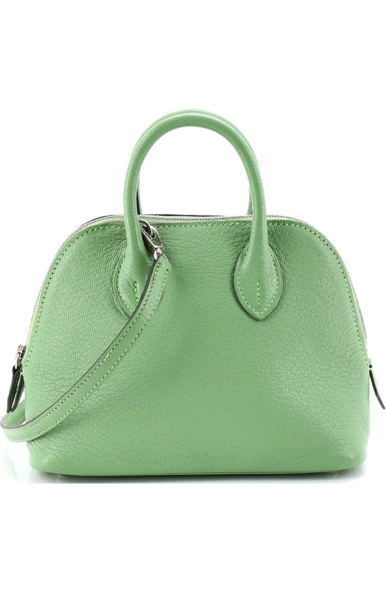 Pre-Owned Hermes Bolide 1923 Bag Chevre Mysore Mini, Main, color, Vert Criquet