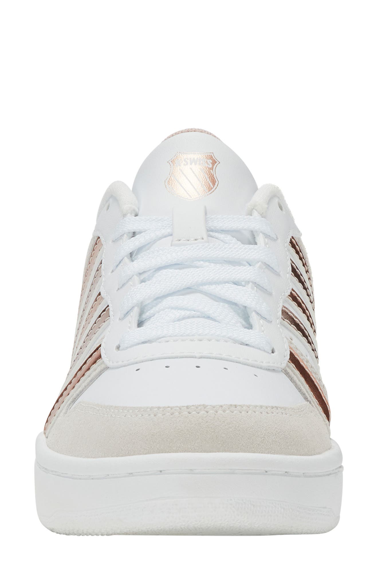 K-Swiss Court Palisades Sneaker, Alternate, color, White/ Crystal Grey/ Rose Dust
