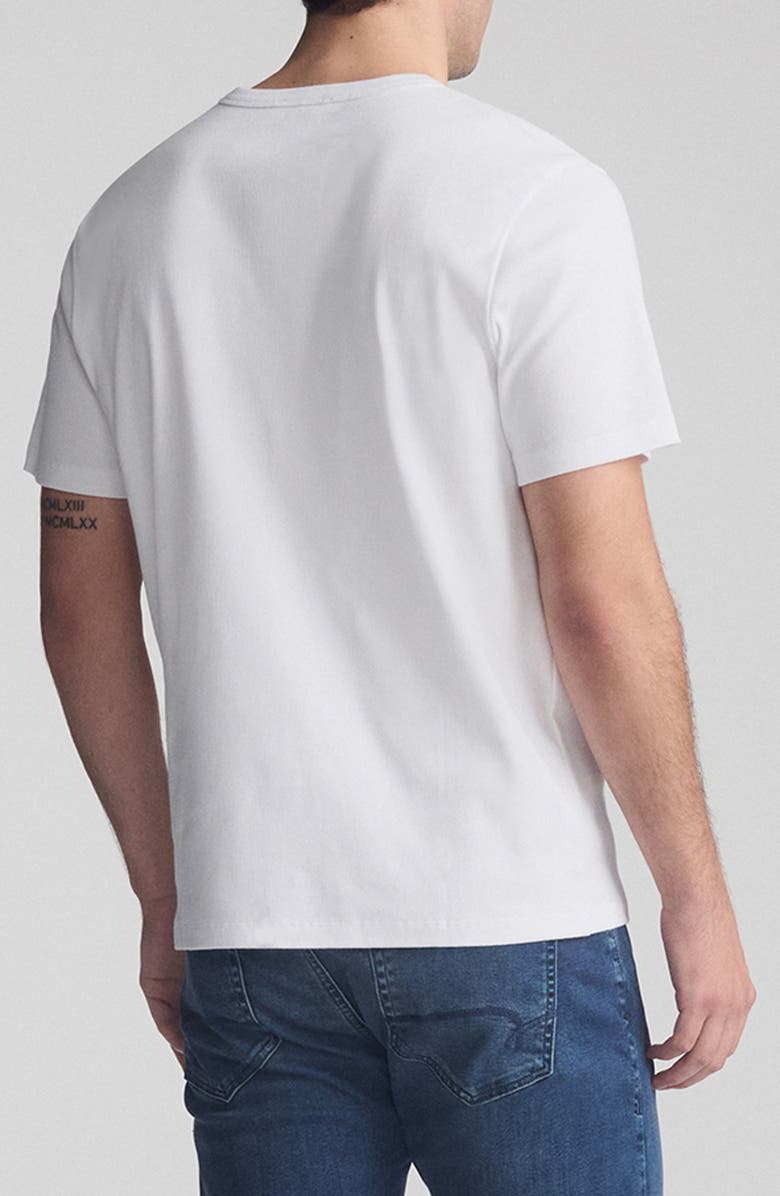 Mavi Jeans Crewneck Stretch Cotton Rib T-Shirt, Alternate, color, White