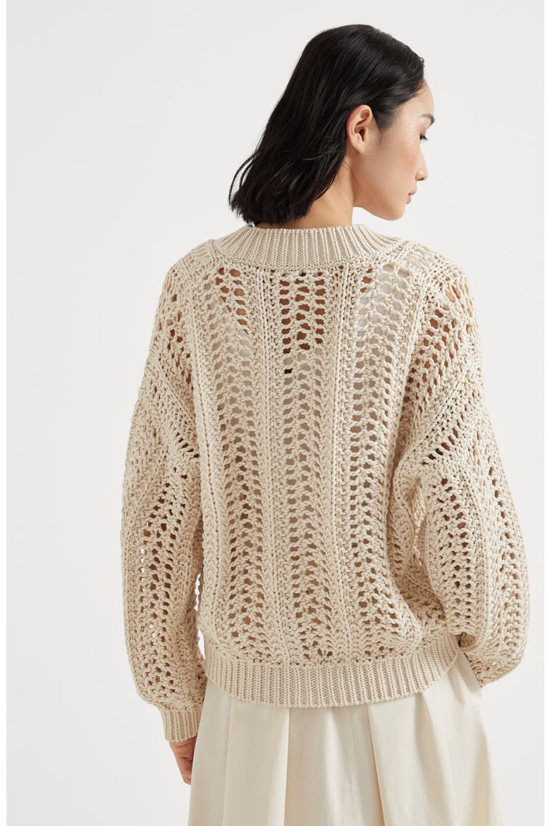 Ribbed Net cardigan, Alternate, color, Panama