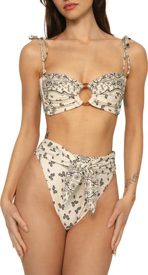 Ivy Bandana Paula Tie Front Bikini Bottoms
