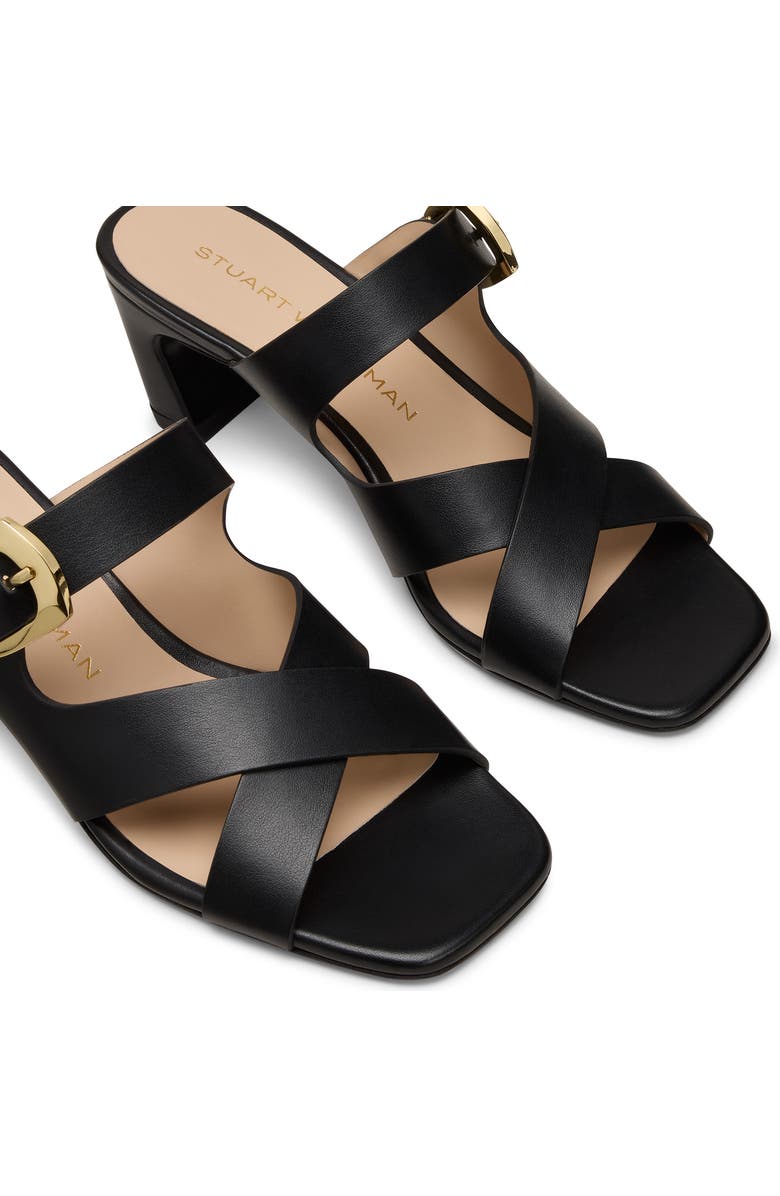 Stuart Weitzman Sai Slide 50, Alternate, color, Black