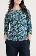 Seasalt Cornwall Easel Frond Print Stretch Organic Cotton Top