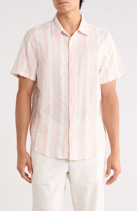 Short Sleeve Woven Slub Shirt