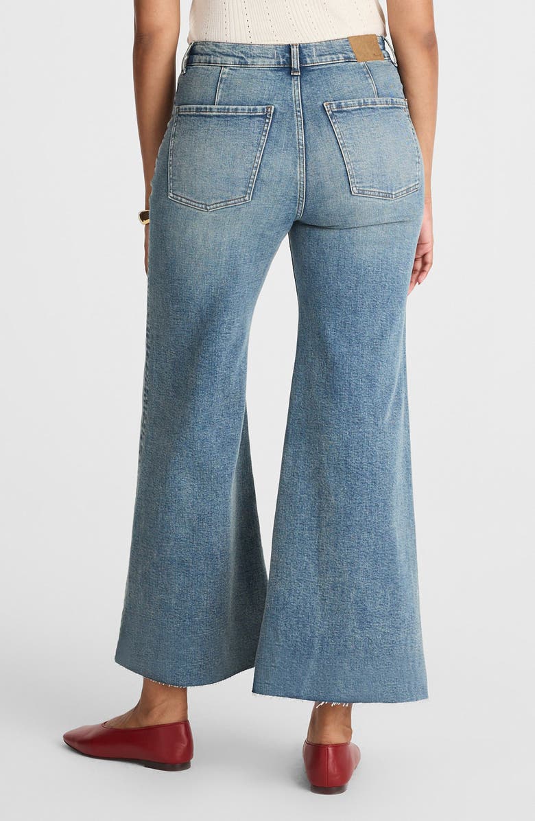 Madewell The Flared Wide Leg Crop Jeans, Alternate, color, Shalimar Wash