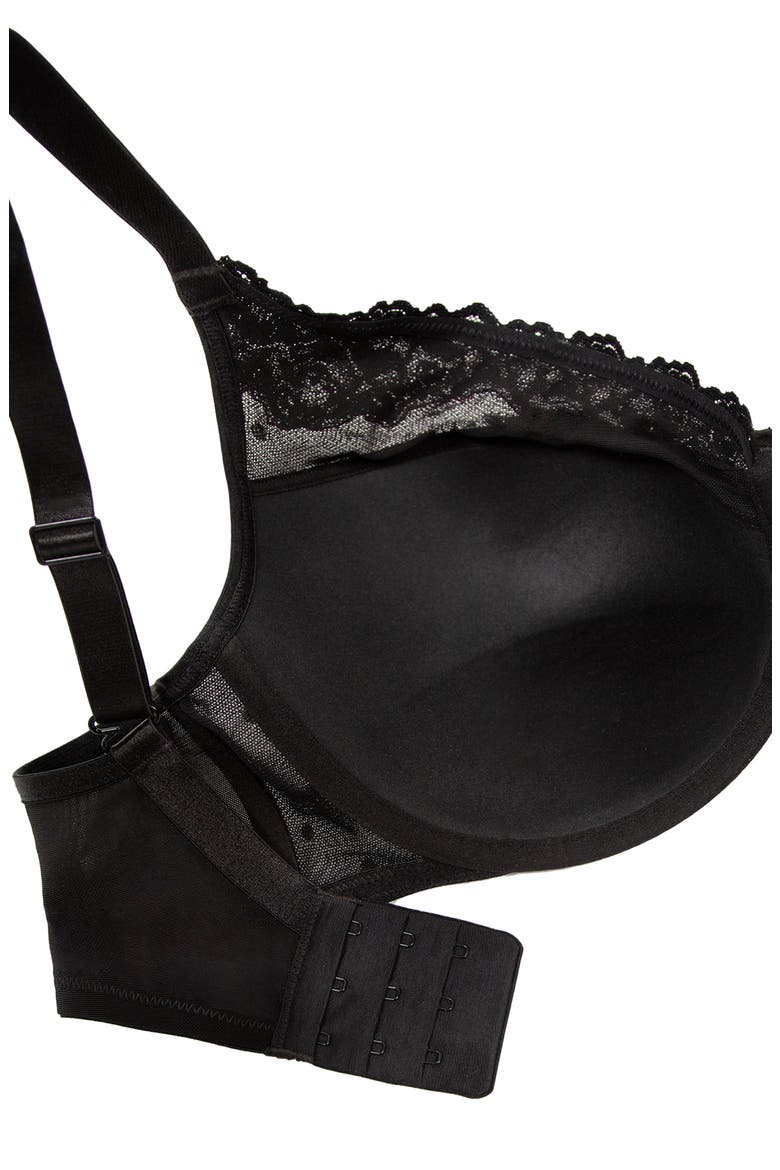 Sheer Whisper Plunge Underwire T-Shirt Bra, Alternate, color, ONYX