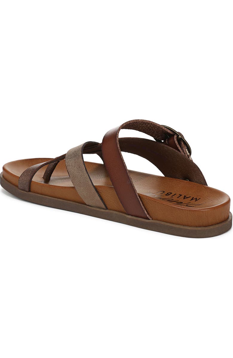 Blowfish Malibu Lilac Strappy Slide Sandal, Alternate, color, Walnut Faux Leather