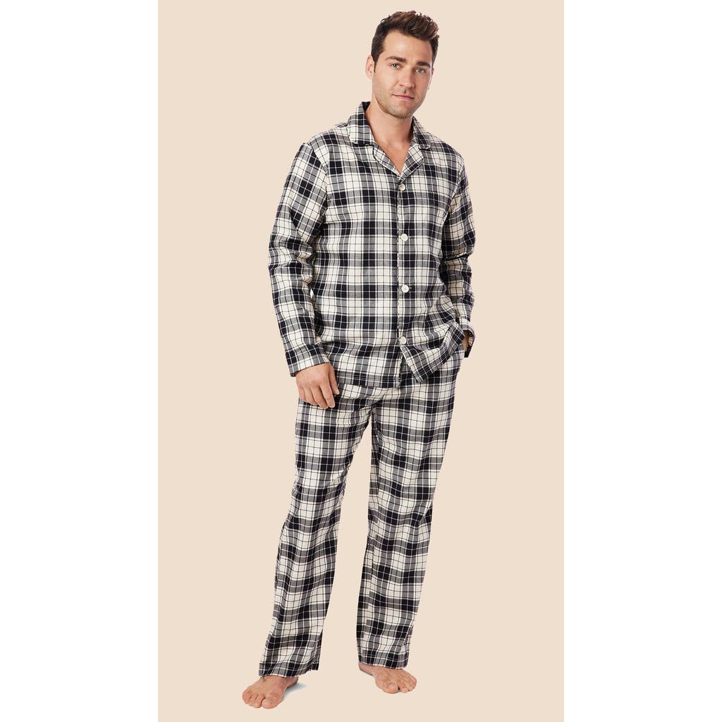 The Cat's Pajamas Flannel Pajama Set In Multi