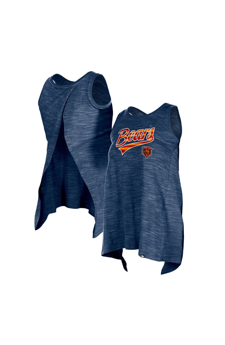 New Era Women's New Era Navy Chicago Bears Space Dye Active Tank Top, Main, color,
