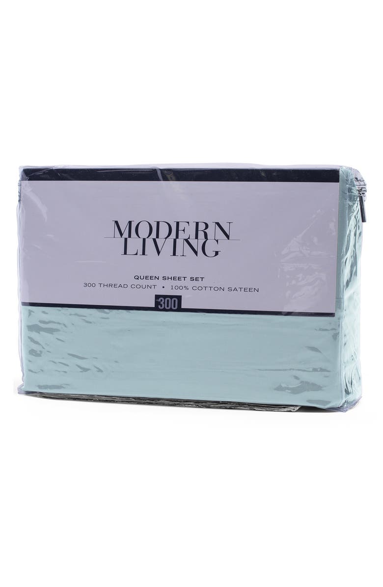 Novogratz Cotton Sateen Comforter Set, Alternate, color, Soft Aqua