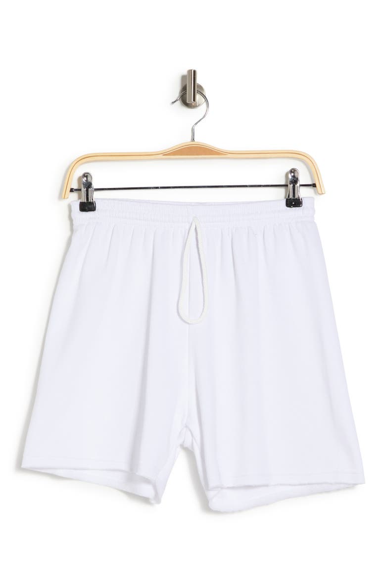 Cutoff Sweat Shorts, Alternate, color, WHITE