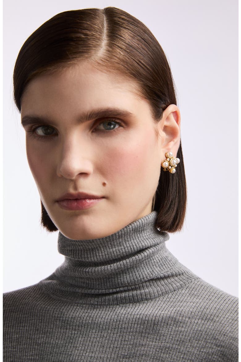 Vintage Renaissance Revival Earrings, As seen on Catherine, Princess of Wales, Alternate, color, Clip-on