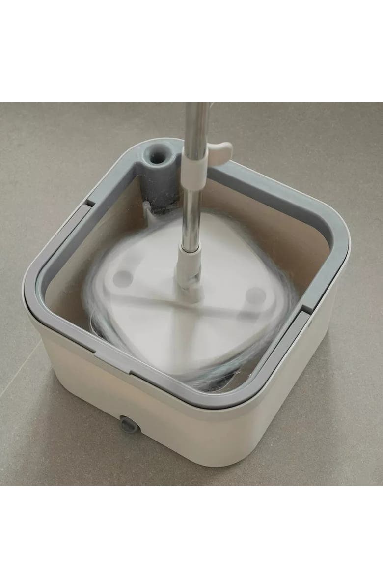 OU Rotating Stainless Steel Spin Mop with Separation Bucket, Alternate, color, White