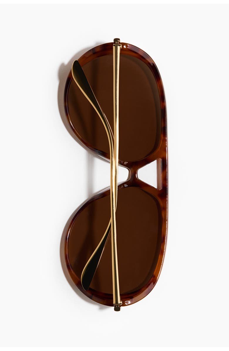 H&M Aviator-style Sunglasses, Alternate, color, Brown/Tortoiseshell Pattern