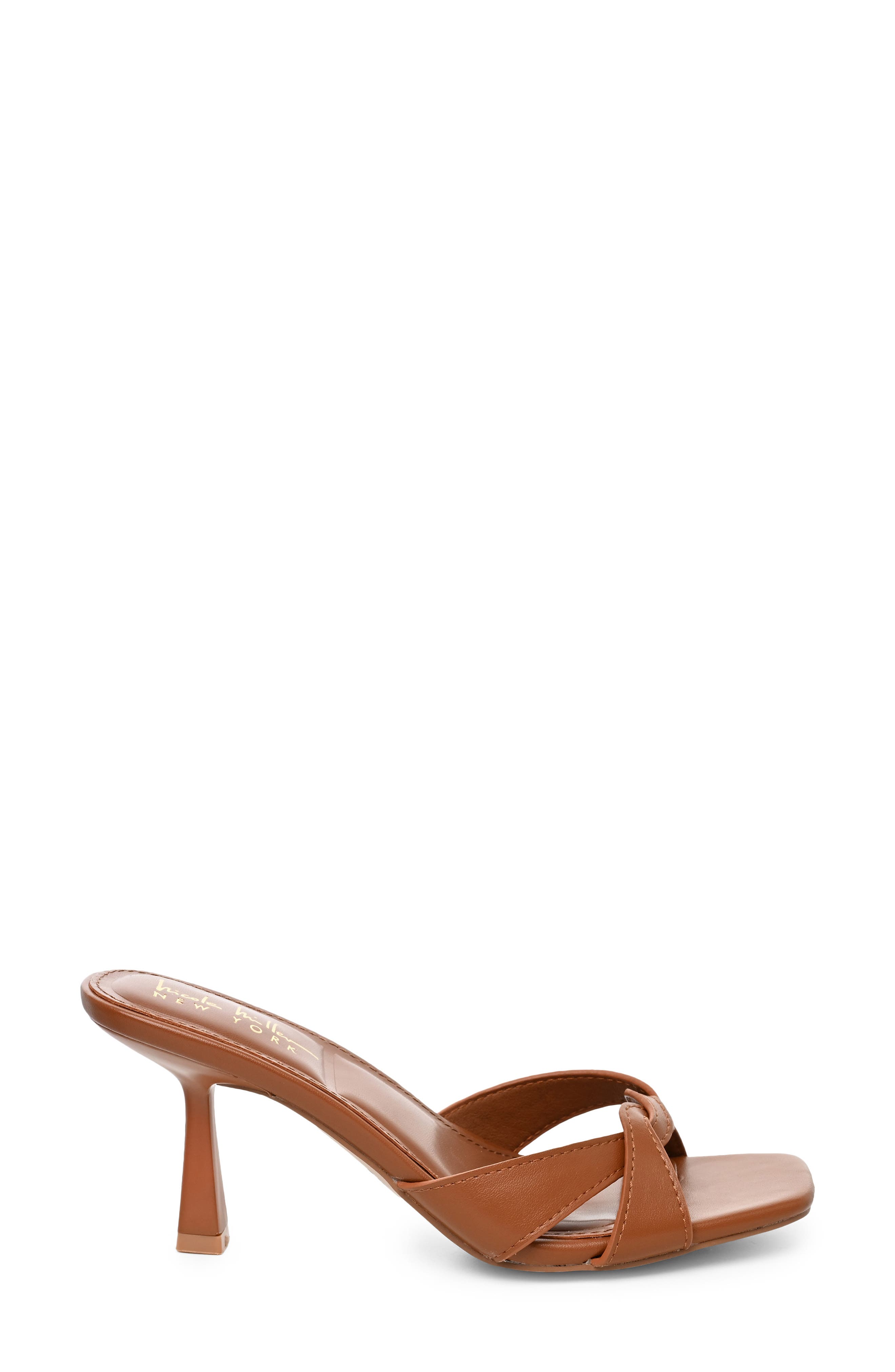Twist Strap Heeled Sandal, Alternate, color, LUGGAGE