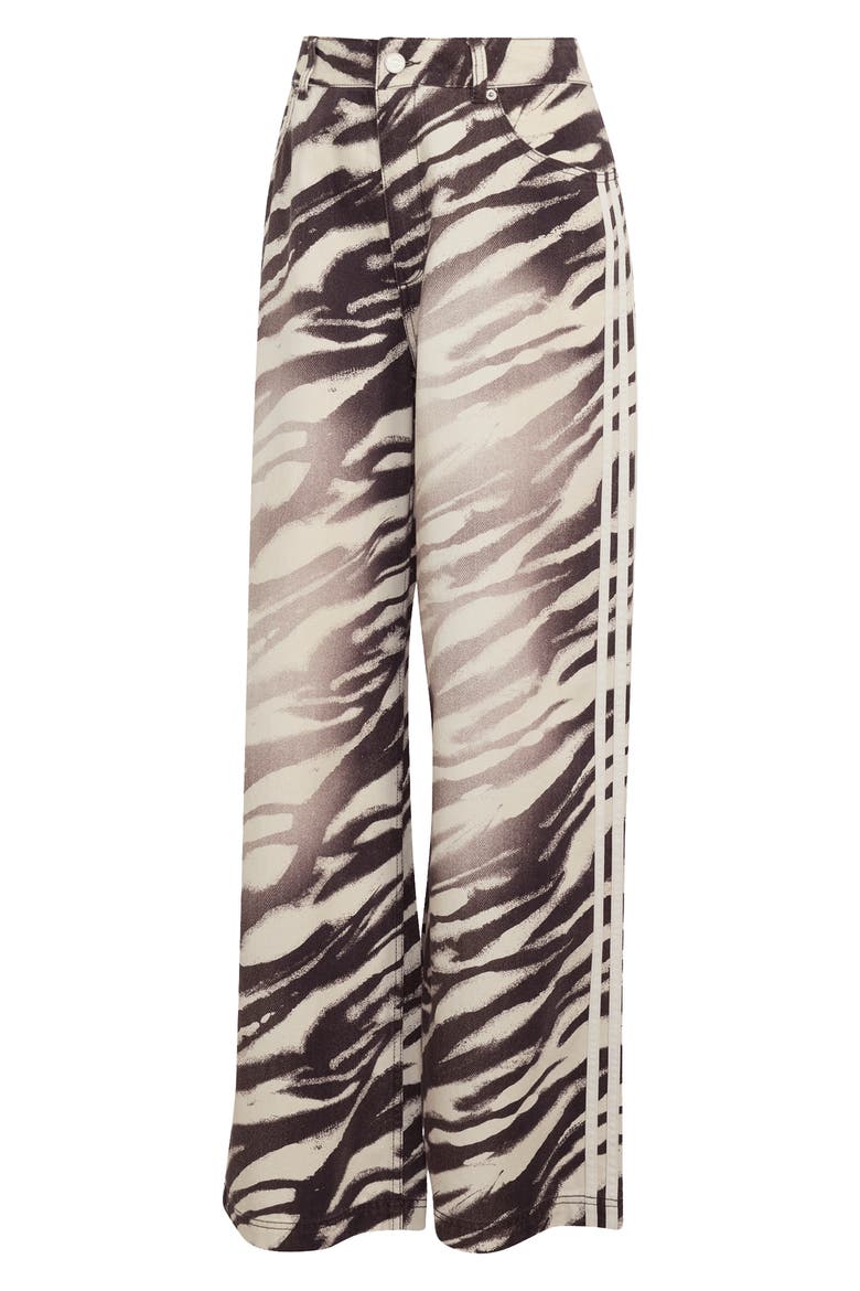 Zebra Wide Leg Jeans, Alternate, color, AURORACOFFEE