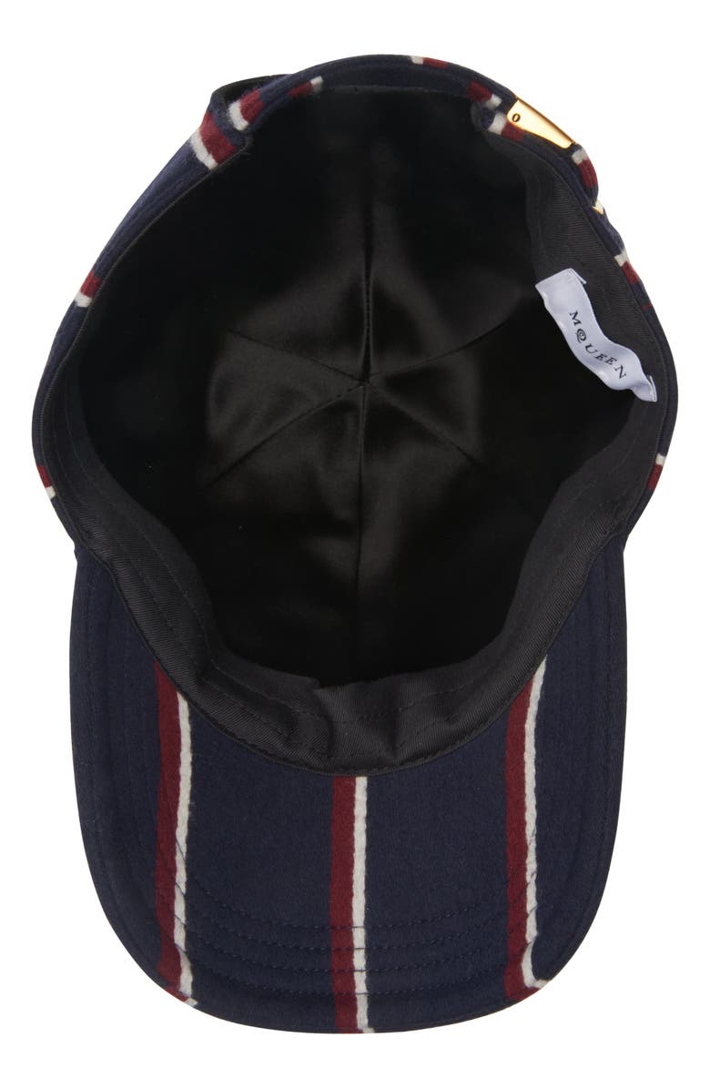 McQueen Stripe Wool Baseball Cap, Alternate, color,