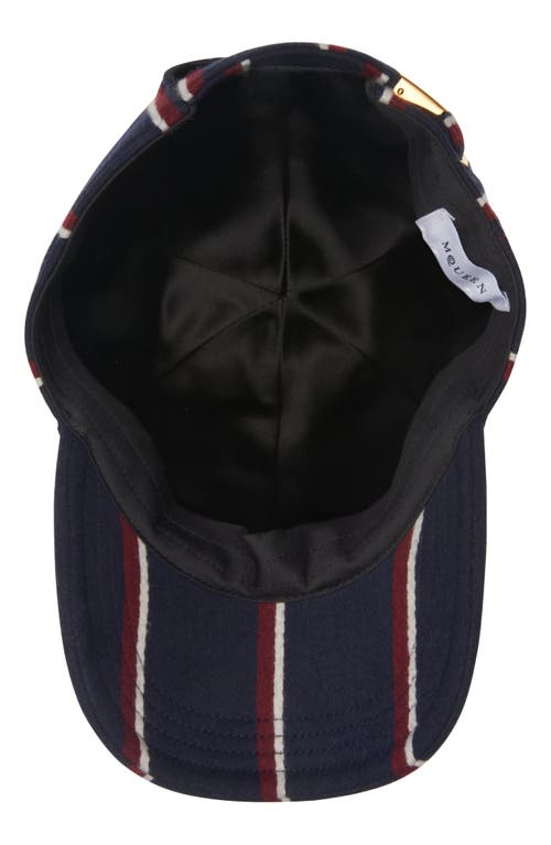 Alexander Mcqueen Mcqueen Stripe Wool Baseball Cap