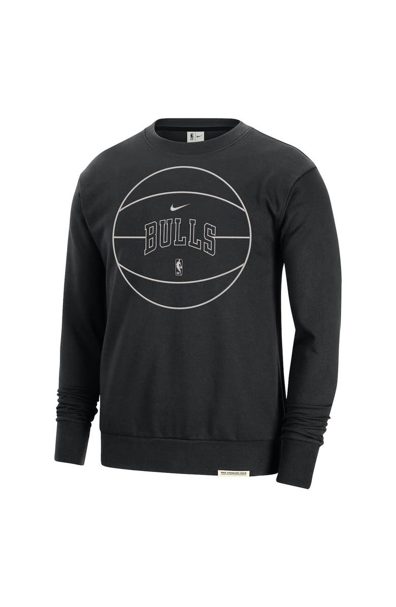 Nike Men's Nike Black Chicago Bulls 2023/24 Authentic Standard Issue Travel Performance Pullover Sweatshirt, Alternate, color, Black