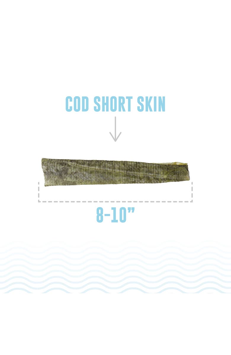 ICELANDIC+ Cod Short Skins 3 Pack - Dog Treat Chews, 8-10" Strips Pet Snack, Alternate, color, 