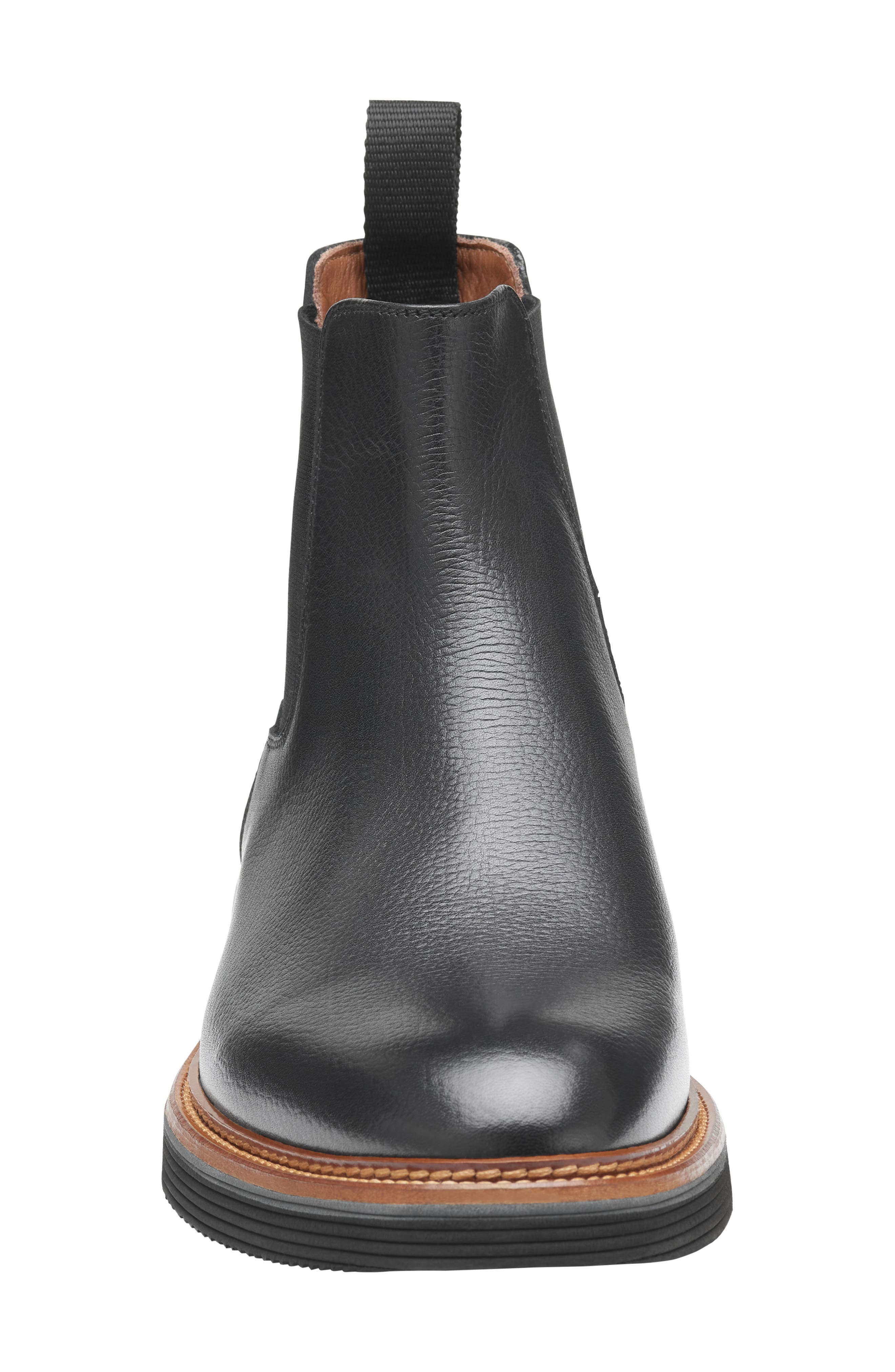 Johnston & Murphy Jenson Chelsea Boot, Alternate, color, Black Tumbled Eu Calfskin